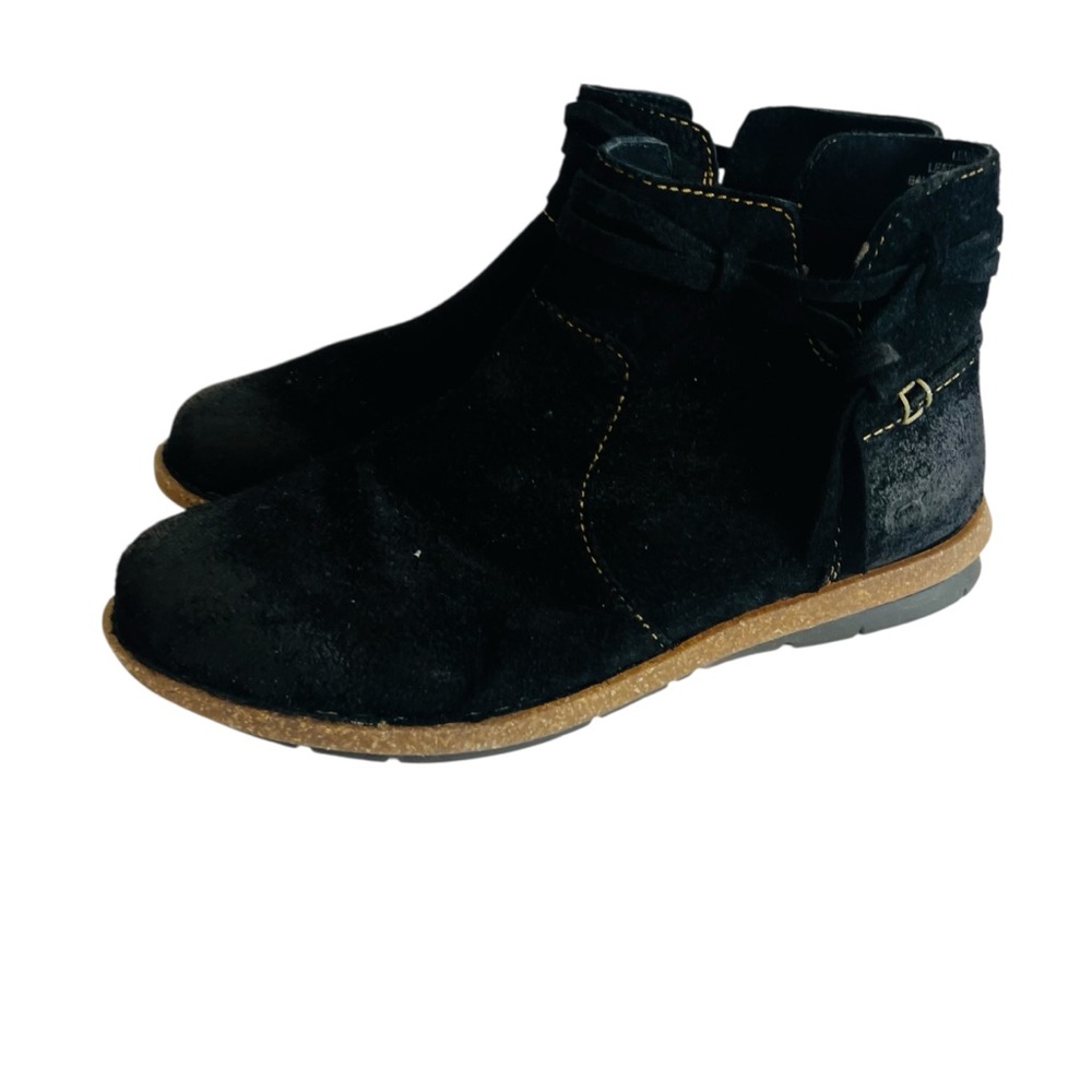 Born Black Suede Distressed Ankle Boots - Picture 3 of 6